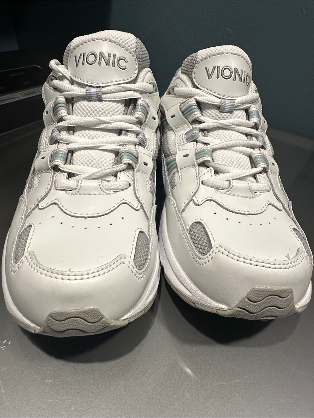 Vionic Women’s White Sneakers with Light Gray Accents